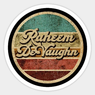 Tanatoraja, circle retro faded Raheem DeVaughn Sticker